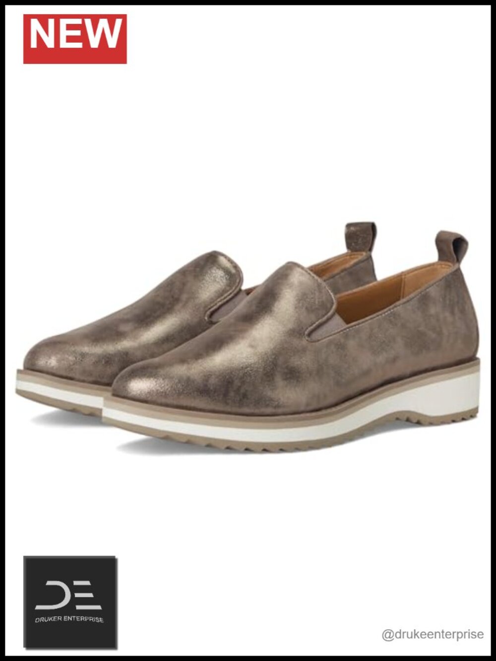 Suede Slip-On Loafers with TRUFOAM Footbed, Wedge Heel, Cushioned